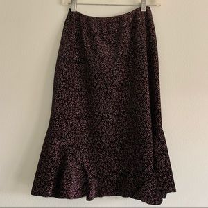 Vintage 90s sparkle velvet purple and black skirt